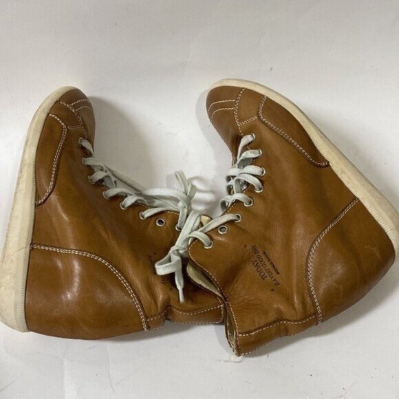Primabase Italy leather booties women size 38 lace up wedges casual vintage Y2K - Picture 5 of 12